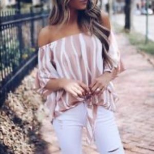 Vici off the shoulder blush top